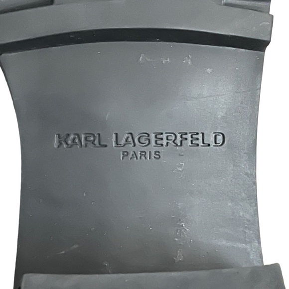 KARL LAGERFELD PARIS | Saxe Ball Stud Suede Chelsea Boots Size 6.5 - Picture 10 of 11